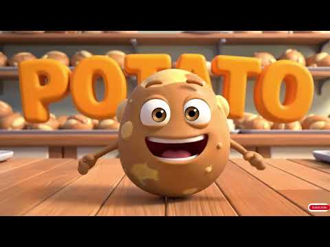 Vegetables Name for Kids 🥕🌽 | Fun Cartoon Vegetable Rhyme