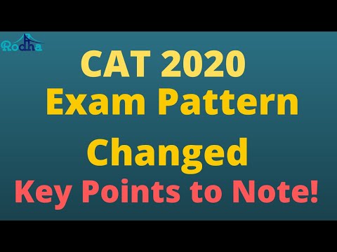 Cat 2020 Exam Pattern Changed | Key points to Note