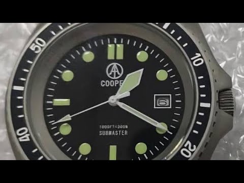 Cooper Watches - COOPER SUBMASTER STEEL FINISH ROYAL NAVY MILITARY DIVERS WATCH SM8016ST