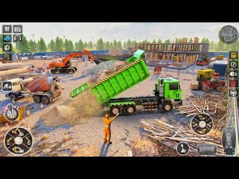 Real City Construction Simulator 3D - City Road Builder Excavator Trucks -(Android Gameplay) #gaming