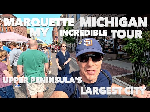 My Walking Tour Largest City in Michigan’s Upper Peninsula : Marquette Michigan 🇺🇸