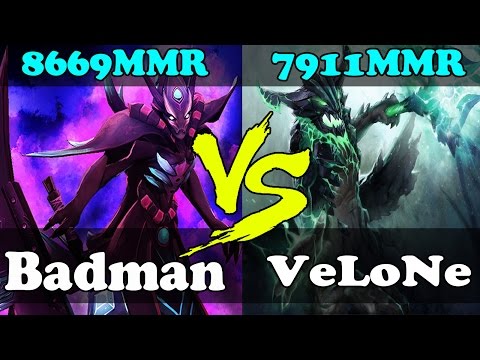 Dota 2 - Badman 8669 MMR VS VeLoNe 7911 MMR  - Ranked Match Gameplay!