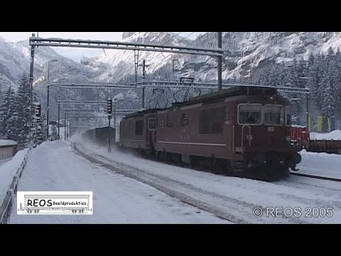 2005-02 [SDw]  BLS North Ramp part 6, Bahnhof Kandersteg, Autoverlad and Tunnel CLASSIC BLS! 074-6