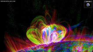 20250604 Rising of Lotus (COLORIZED) | Prominence | CME | Flares | AR4105 ( SDO )