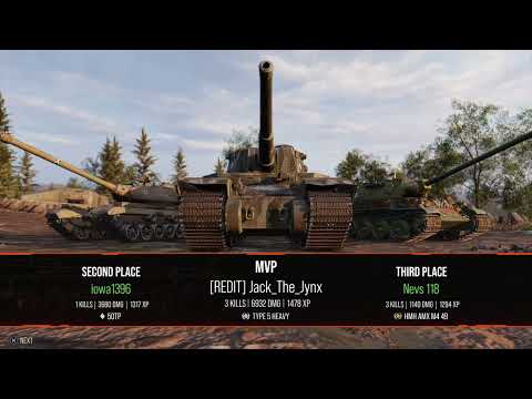 World of Tanks Console PS5 -- Type 5 on new redesigned Siegfried Line map with 7k damage