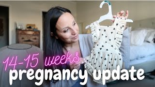 WEEKS 14-15 PREGNANCY UPDATE | feeling hormonal & weight gain 😵💫