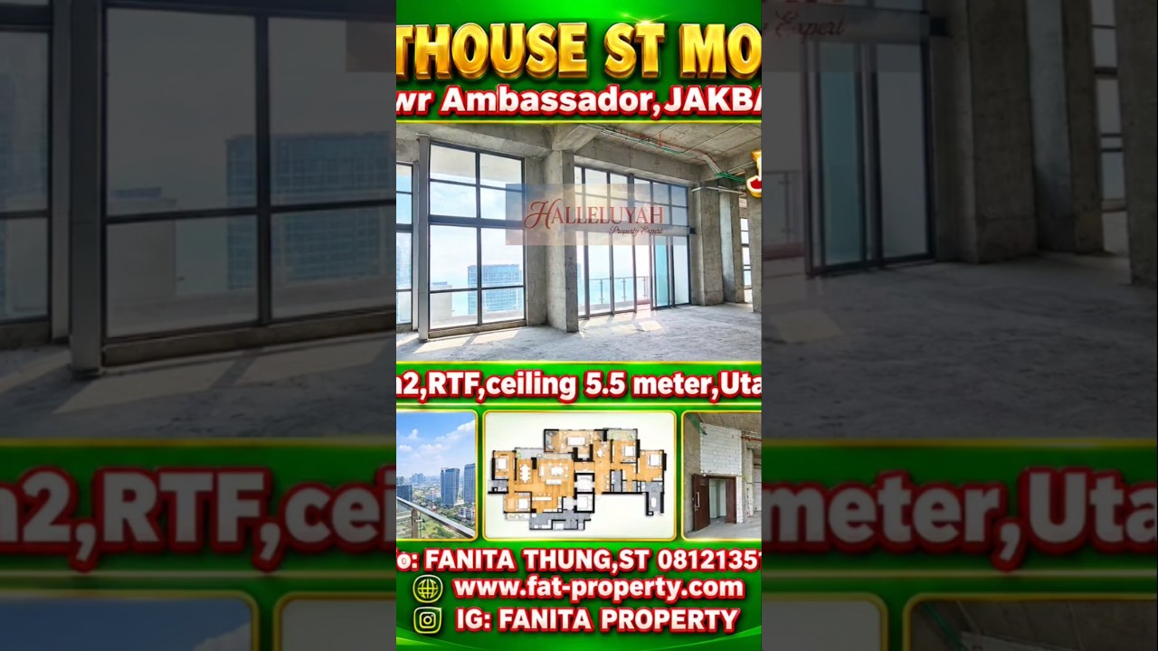 Cheap! Rare Find! Penthouse for Sale at St Moritz Jakarta Tower Ambassador.