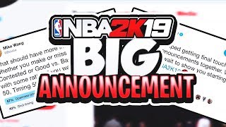 NBA 2K19 HUGE ANNOUNCEMENT MADE BY RONNIE2K - MYTEAM + PARK NEWS