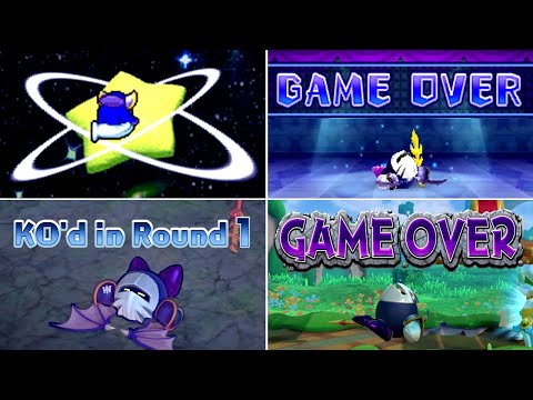 Evolution of Meta Knight Game Over Screens in Kirby Games (2002-2025)