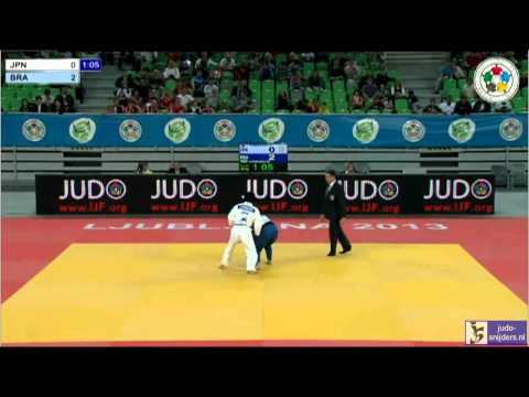 Judo 2013 World Championships Junior Ljubljana: Yamazaki (JPN) - Chibana (BRA) [-48kg] bronze