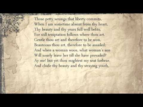 Sonnet 41: Those petty wrongs that liberty commits