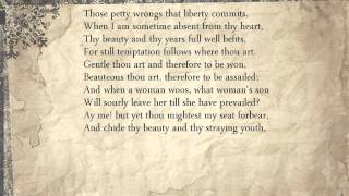Sonnet 41: Those petty wrongs that liberty commits