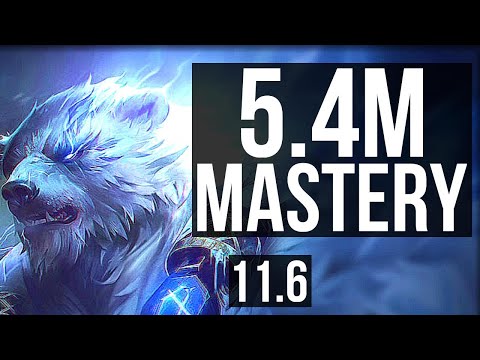 VOLIBEAR vs SHACO (JUNGLE) (DEFEAT) | 5.4M mastery, 1000+ games, Dominating | BR Diamond | v11.6