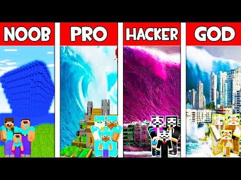 Slimy - Minecraft NOOB vs PRO vs HACKER vs GOD: FAMILY TSUNAMI in Minecraft Animation