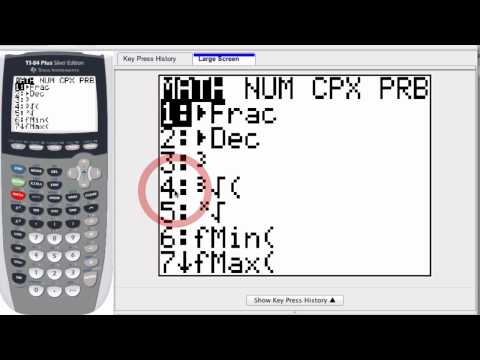Part of a video titled Graphing Calculator - Cubes and Cubed Roots - YouTube