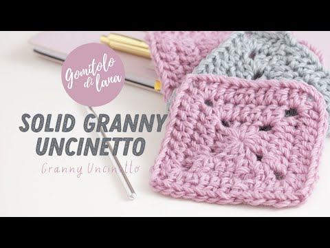 🧶 Mattonella Uncinetto Granny Solida