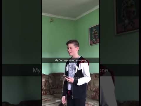 Kid singing Gucci Gang at his grandmothers birthday party