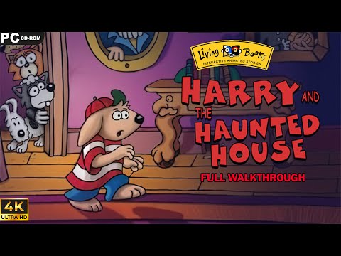 Harry and the Haunted House:  Living Books  [PC]  -  Full Walkthrough - 4k UHD - No commentary
