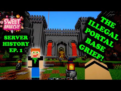 ILLEGAL PORTALS, BETRAYALS, AND GRIEF! MINECRAFT ANARCHY SERVER HISTORY! play.sweetanarchy.net