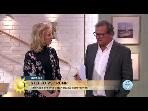Steffo mötte Trump på golfbanan - Nyhetsmorgon (TV4)