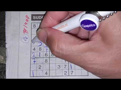 Start today with this regular Sudoku  (#1498) Medium Sudoku puzzle. 09-10-2020