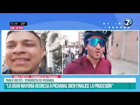 SALTA - Llegada de bici peregrinos desde Pichanal Pablo Fretes - periodista de Pichanal #canal7salta