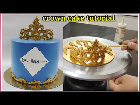 crown cake | 1st birthday cake | crown fondant cake | crown cake recipe | fondant crown cake topper