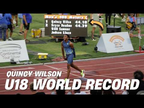 Quincy Wilson 400m U18 WORLD RECORD | FULL RACE