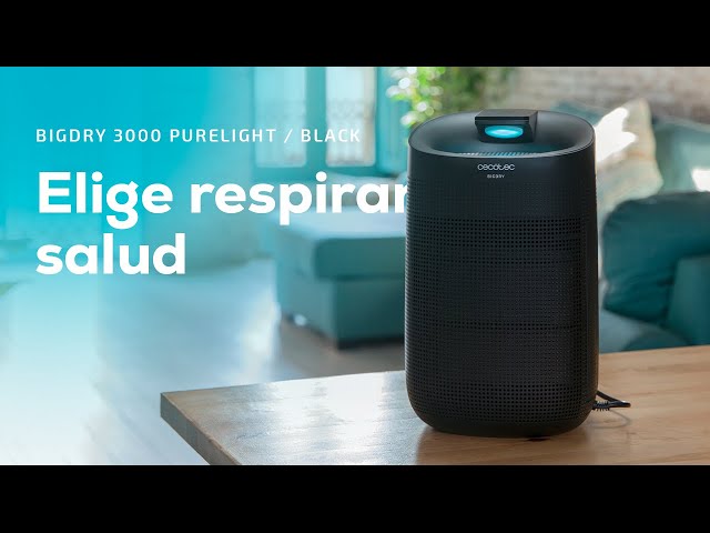 Deshumidificateur Cecotec BigDry 3000 PureLight Black 1 L 750 ml/jour Purification de l'air video
