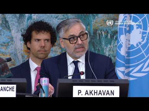 "The people of #Iran are a living through a nightmare," civil society representative tells UN |#SS39