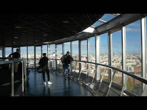 Subiendo en ascensor y vistas desde el Faro de Moncloa | Madrid EN 4K