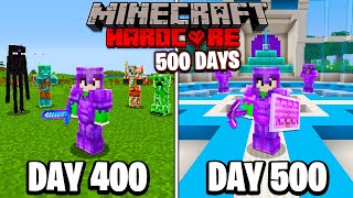 I Survived 500 Days in HARDCORE Minecraft...