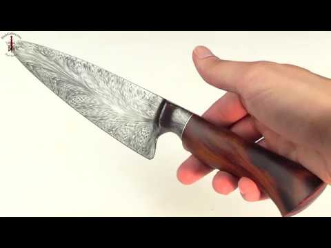 Chef's Knife (7-1/4 in.) with Integral Feather Damascus and ...