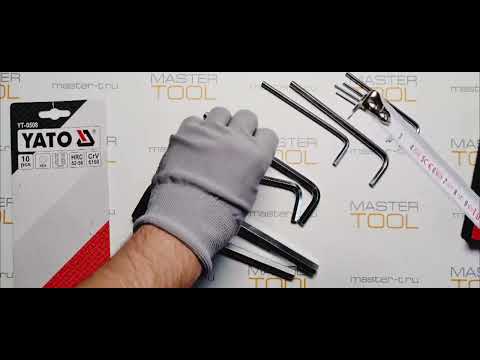 Ключі 6-гранні Г-подібні YATO : Cr-V, М 2-12 мм, 10 шт. [6/36]