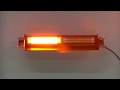 Výstražné svetlo 12V / 24V - 2x10W COB LED oranžový Predátor (306x50x125mm) - Video Youtube