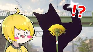 タンポポ目線、猫こわすぎる