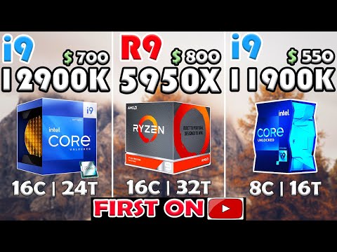 Core i9 12900K vs Ryzen 9 5950X vs Core i9 11900K | RTX 3090 - TEST IN 10 GAMES