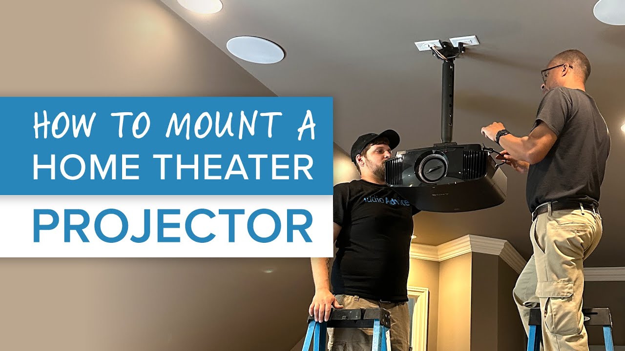 How to Mount a Projector // DIY Home Theater Projector Installation & Setup 📽️