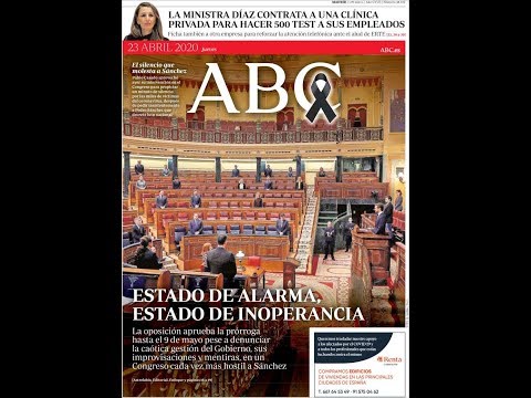 #Noticias Jueves 23 Abril 2020 Principales Portadas Titulares Diarios Periódicos España Spain #News