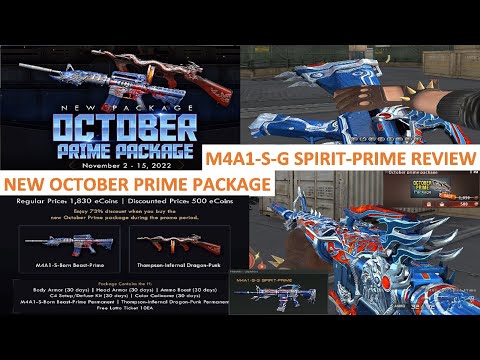 NEW OCTOBER PRIME PACKAGE & M4A1-S-G SPIRIT-PRIME REVIEW CROSSFIRE PH