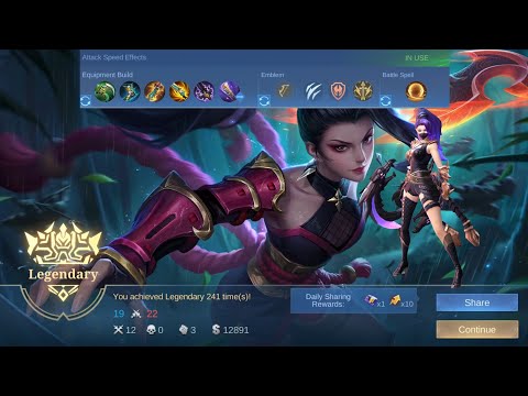 Hanabi MVP KDA 13/0/3 Solo Queue Mythic Rank Gameplay Legendary!