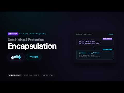 Encapsulation Session 7 Python Tamil