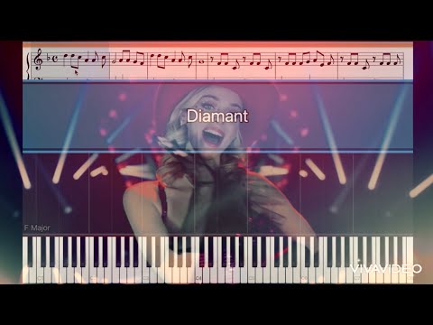 Diamant Camille - Synthesia - Easy Piano ! #camille #sheetmusic #easypianotutorial