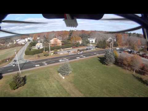 Quadcopter Flight - UMass Dartmouth Observatory Field - 5+MPH Winds