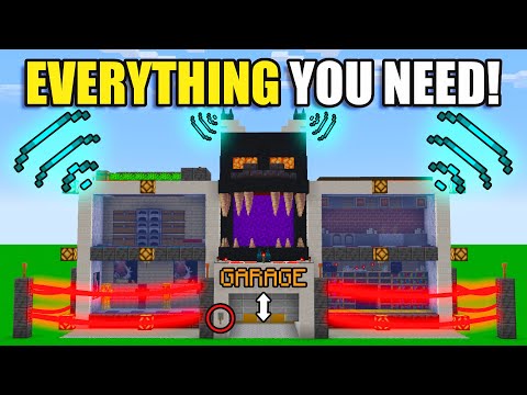 Make a FULLY Working SMART HOUSE With a WORKING GARAGE in Minecraft!