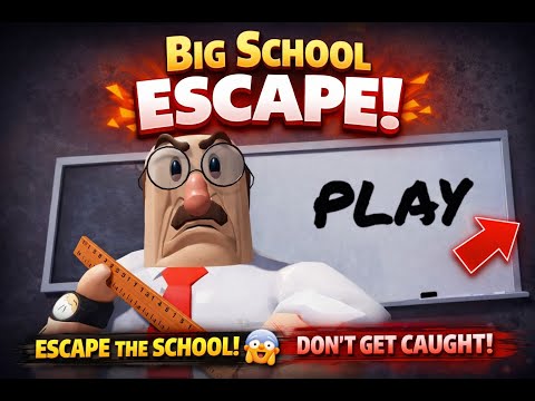 Great School Breakout Roblox Obby HARD MODE Walkthrough - Secret Badge Beat the Boss Hard Badge