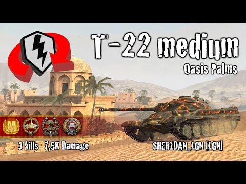 WoT Blitz T-22 medium - 3 Kills 7,5k Damage Replay