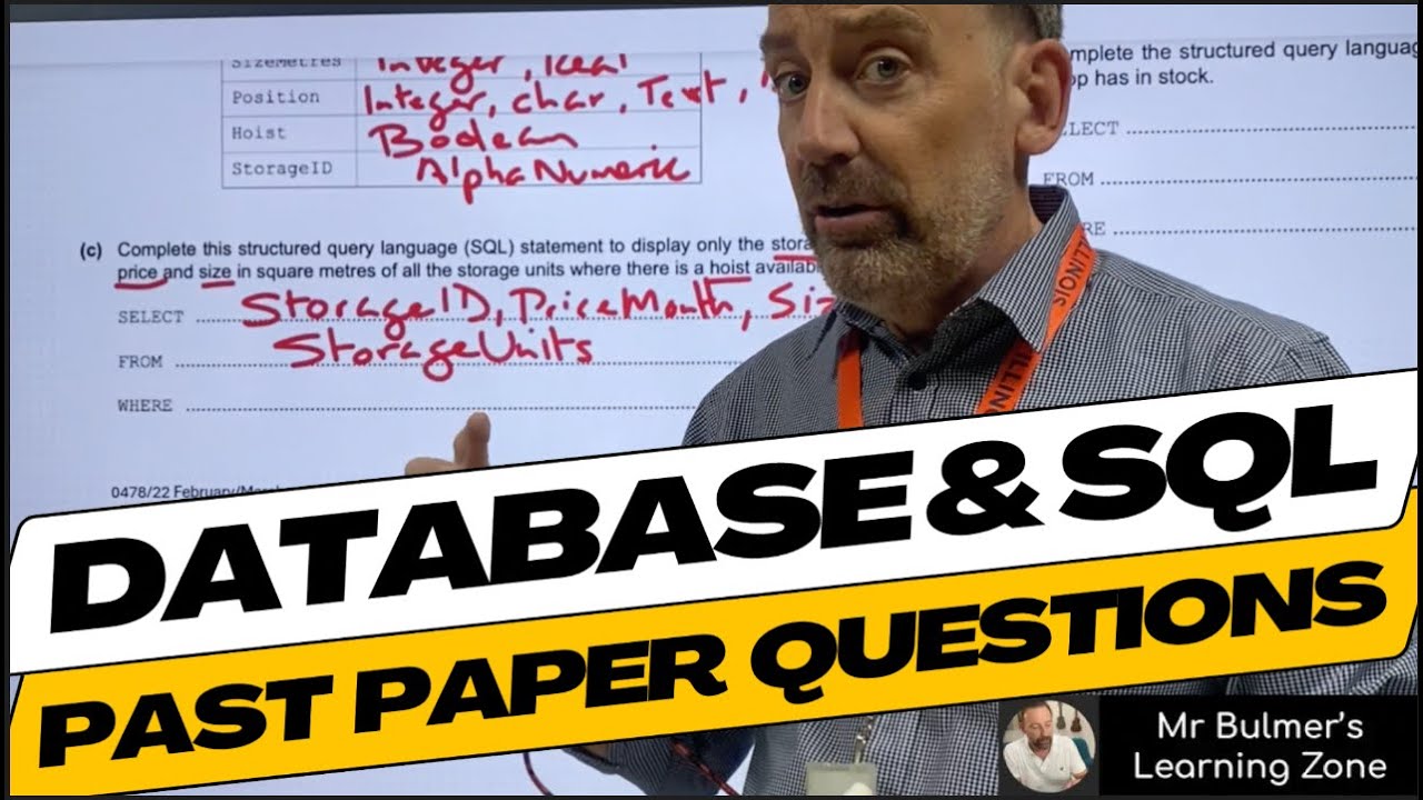 Database & SQL Exam Paper Questions - Step-by-Step Lesson from the Classroom