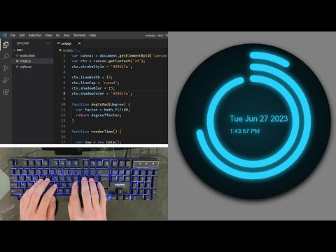 Asmr Programming Canvas Animated Clock Using Html Css Javascript No Talking