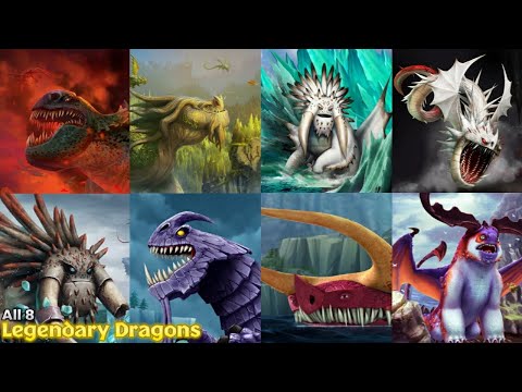 All 8 Legendary Dragons (With Cinematics, Resource Boosts, and Search Items) | Dragons: Rise of Berk